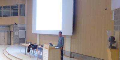 A picture of a talk at FOSDEM 2024
